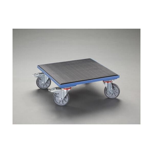 500x500mm/400Kg ドーリー(木製/ゴム張)