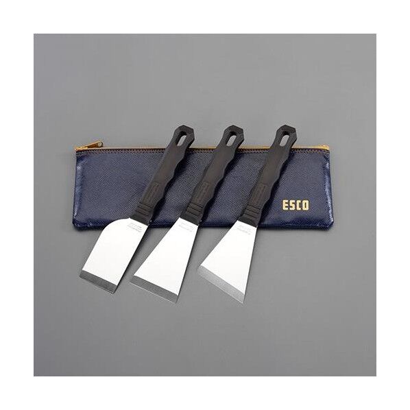 エスコ(esco) 3本組革スキセット(ステンレス製) EA524AS-10 1組...