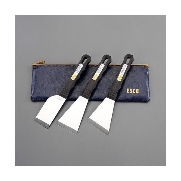 エスコ(esco) 3本組革タチセット(ステンレス製) EA524AP-1 1組...