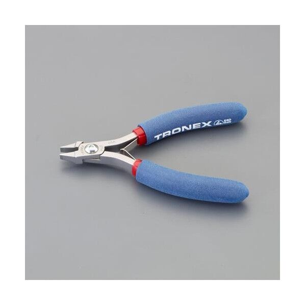 ※法人専用品※エスコ 116mm 精密プライヤー(ESD/平/バネ付) EA537T-41 1丁