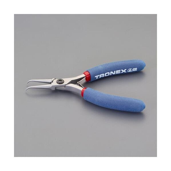 ※法人専用品※エスコ 128mm/50°精密プライヤー(ESD/丸/ベント) EA537T-66 1丁