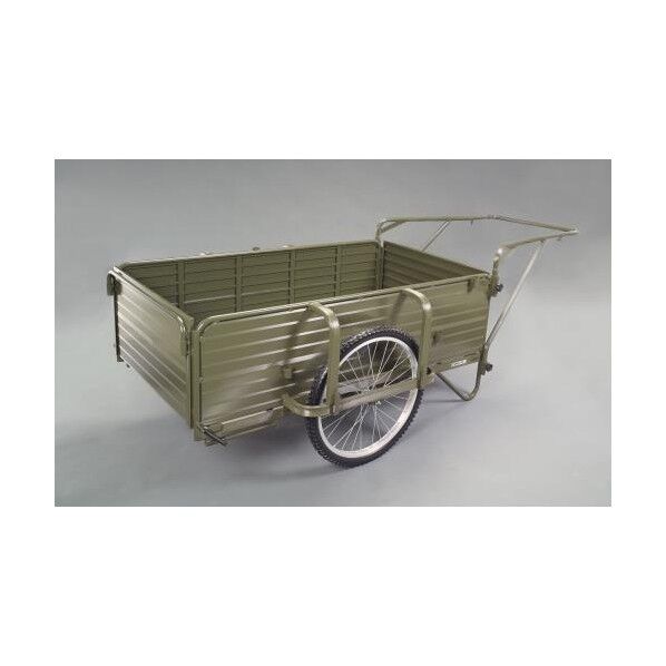 ※法人専用品※エスコ(esco) 1455x800mm リヤカー・折畳式(側板付/OD色) EA520AG-13 1台