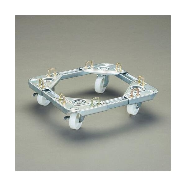 ※法人専用品※エスコ 270x270mm/200kg ペール缶キャリー(ブレーキ付) EA520AR-90 1台