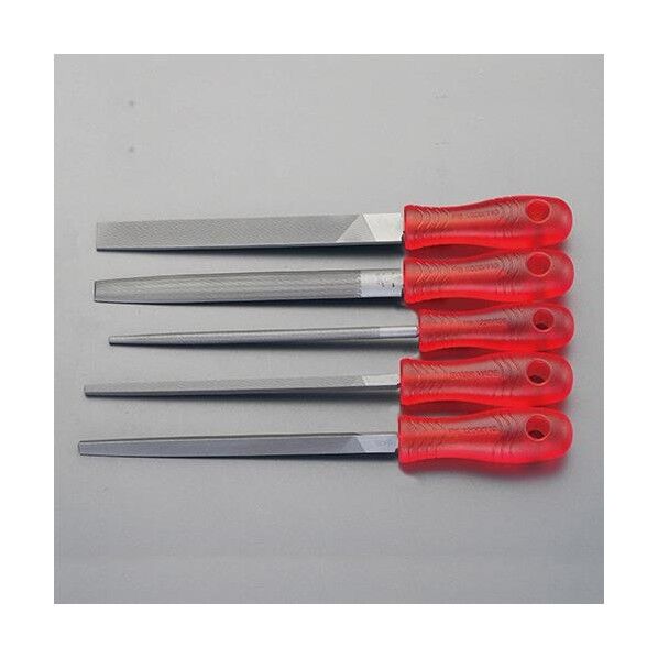 エスコ 鉄工やすり(5種・5本組/中目) 150mm EA521TW-15D 1ST