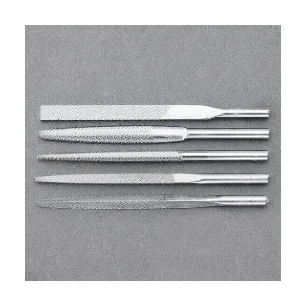 φ5x105mm やすり(クロムコーティング/5本組/中目) EA521TF-90 1ST