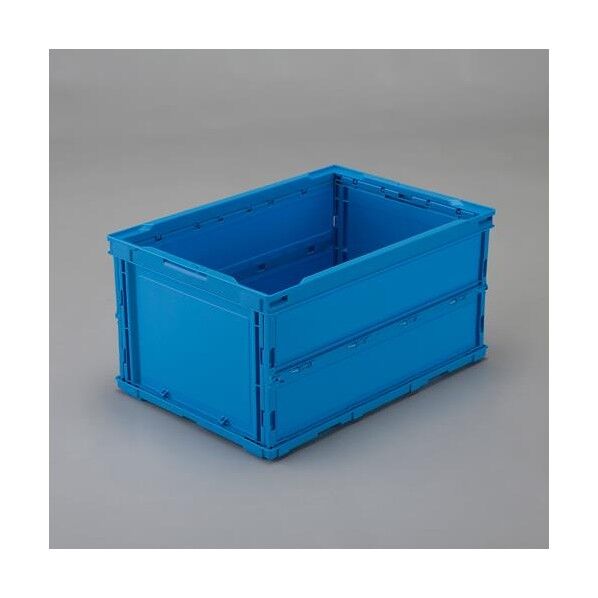 530x366x272mm/43.9L 折畳コンテナ(薄型/青