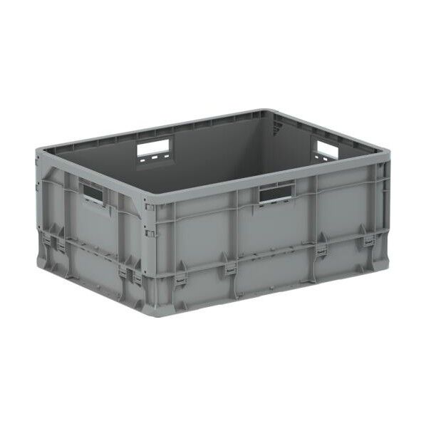 ※法人専用品※エスコ 670x503x288mm/81.4L 軽量コンテナ(ライトグレー) EA506AF-140 1個