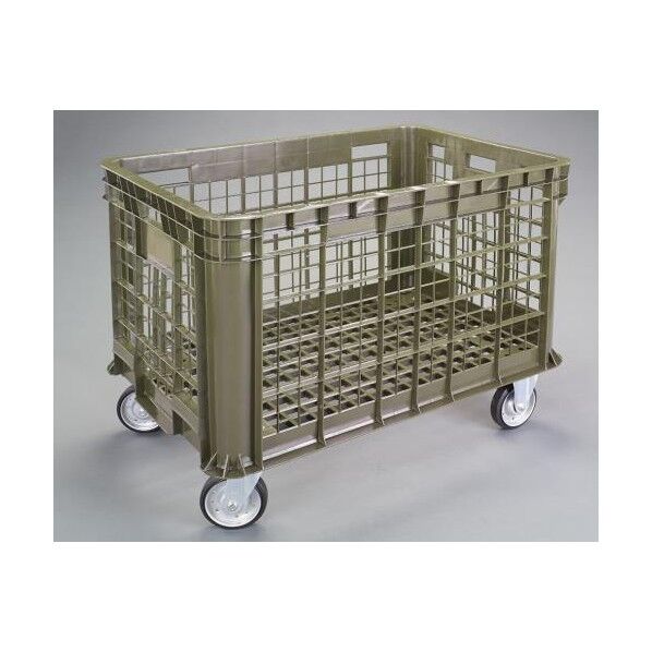 ※法人専用品※エスコ(esco) 1065x770x746mm/410L コンテナ(キャスター付/OD) EA506AG-72 1個