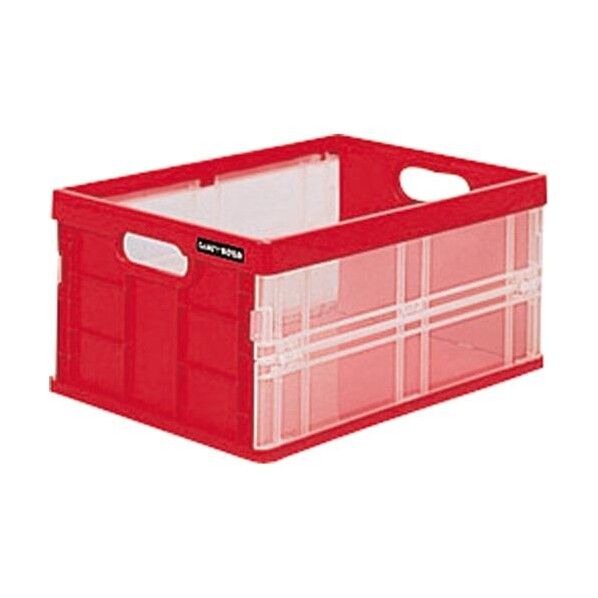 350x250x170mm/11.8L 折畳コンテナ(赤) EA506AJ-4 1台