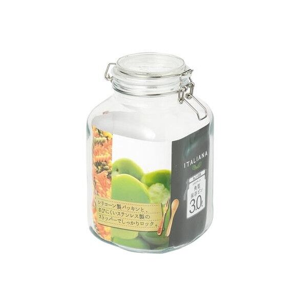 145x140x235mm/3.0L ガラス容器(パッキン付) EA508AP-36 1個