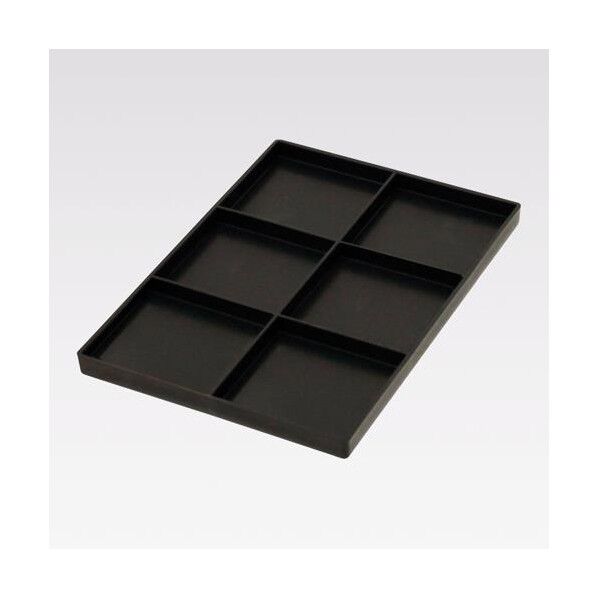 エスコ(esco) 207x145x 12mm 仕切付トレー(6セル/導電性) EA508FB-22 1個...