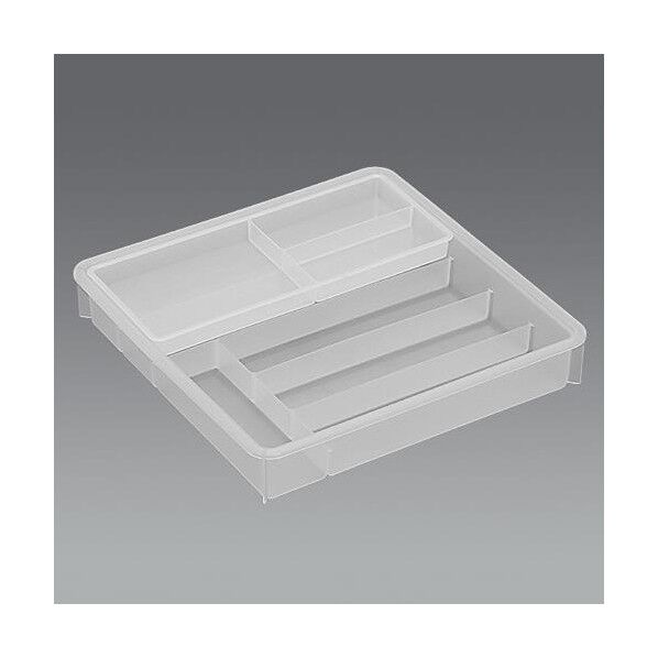 ※法人専用品※エスコ 318x318x59mm 整理用トレー(2段/ポリプロピレン) EA508FC-59 1個