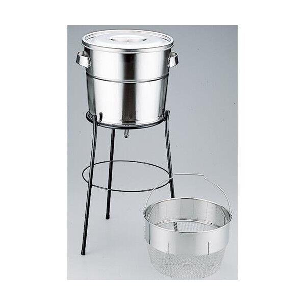 φ300x260mm/13L タンク(カゴ･スタンド付/ステンレス製)