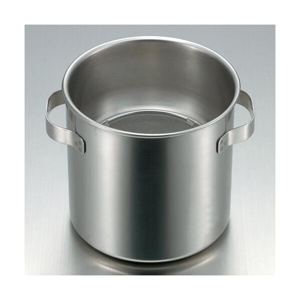 φ195x180mm ポット(網付/ステンレス製)