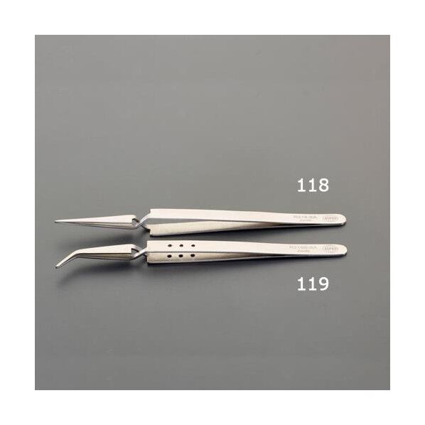 160mm/ R218 逆作用ピンセット(ステンレス製) EA595AK-118 1個