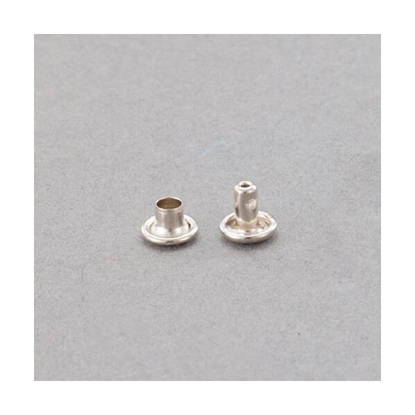 6mm 小カシメピン(鉄ニッケルメッキ/30組)