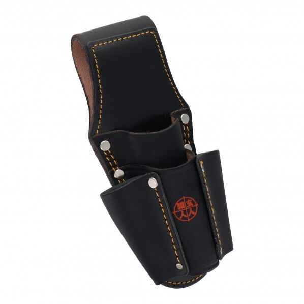 玄人職人牛黒床皮ペンチケース2段(ドライバー差し付き) KSK-02 1点