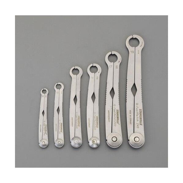 エスコ(esco) 6本組 ユニオンナットレンチ(ラチェット式) EA605AF-60A 1組...