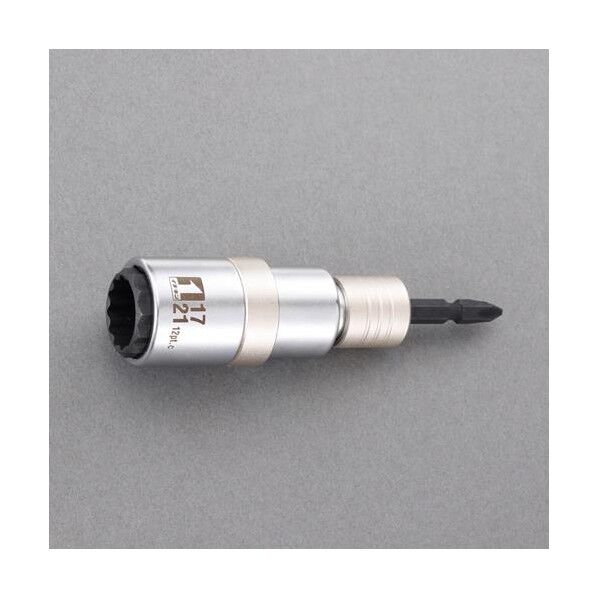 ※法人専用品※エスコ 17x21mm/6角.12角 電ドルソケット(ビット交換式) EA612AP-3 1個