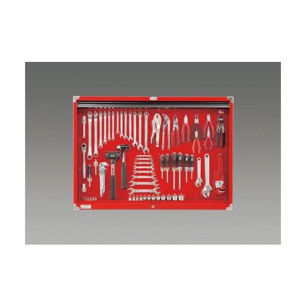 ※法人専用品※エスコ(esco) [73個組] 工具セット(シャッター付) EA612SC-60 1組...