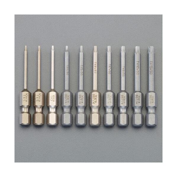 10本組/T 6-T40 [Torx]ドライバービット