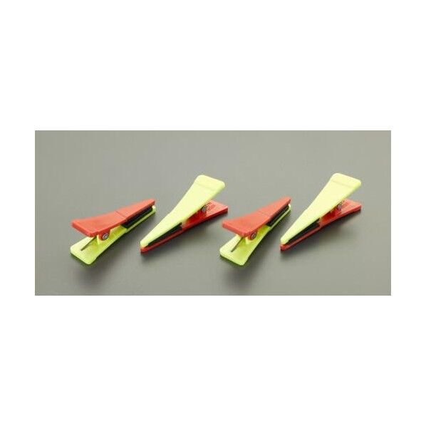 エスコ 60・64mm幅ロッド用 (赤/黄ポイントクリップ/4個入) EA720ME-44 1