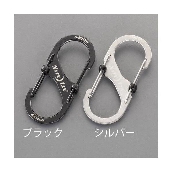 Sカンスナップフック(ロック付/シルバー) 90×40mm 34g EA638AD-164