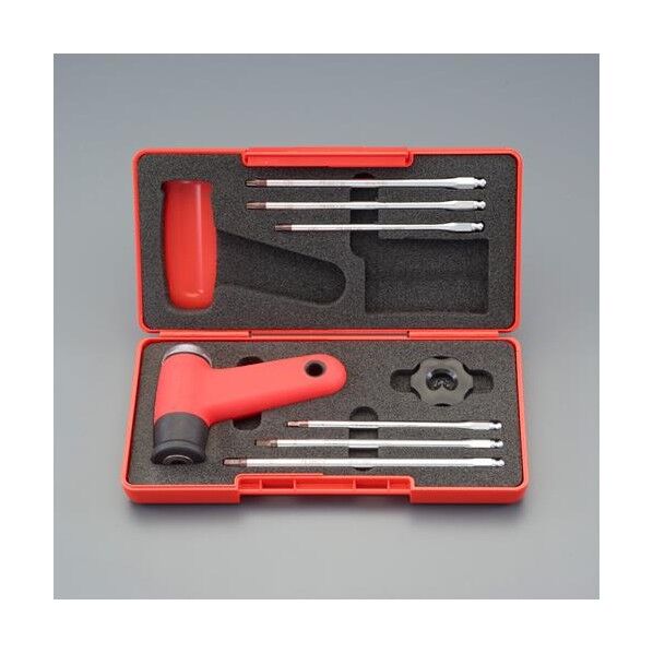 ※法人専用品※エスコ 3.2-16.0Nm トルクドライバーセット(Torx.Hexビット) EA723PB-80 1ST