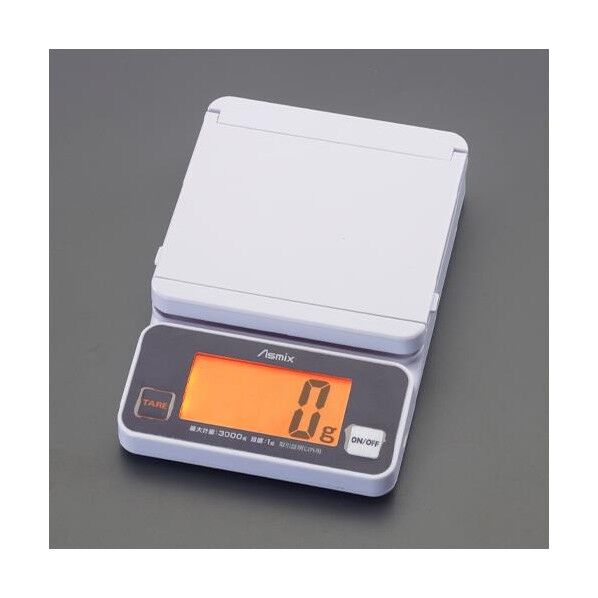 ※法人専用品※エスコ 3.0kg(1g) デジタルスケール EA715A-5B 1個