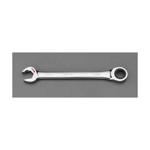 ※法人専用品※esco|エスコ 5/16 ダブルラチェット片目片口スパナ EA684RA-101A 1丁
