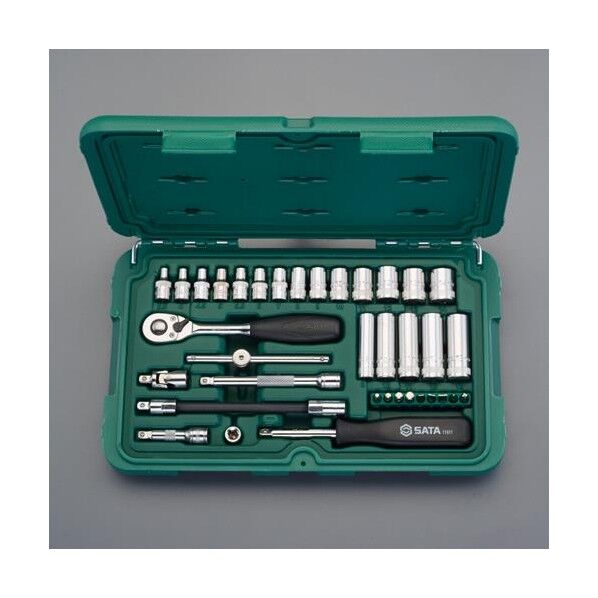 ※法人専用品※エスコ 1/4DR ソケットレンチセット EA687AC-1 1組