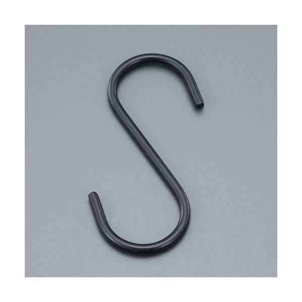 50x3.2mm Sフック(マットブラック焼付塗装/2個)