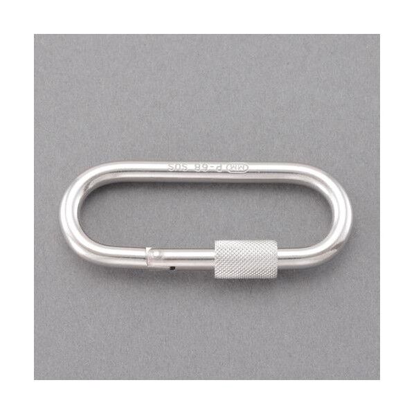 38.0x13.0x 4.0mm カラビナ(環付/ステンレス製) EA638JF-21 1個