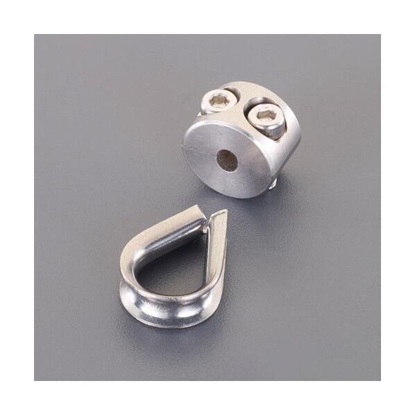 ※法人専用品※エスコ ワイヤークランプ(ステンレス製) 3mm EA638RA-15 1個