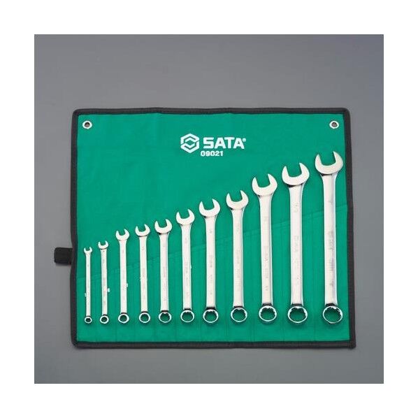 1/4インチ-7/8インチ 11本組片目片口スパナ