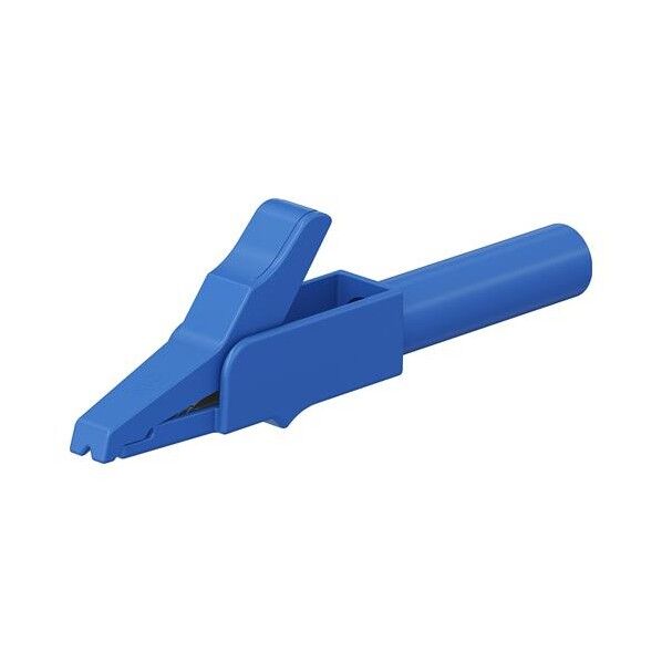 ワニ口クリップ(青)