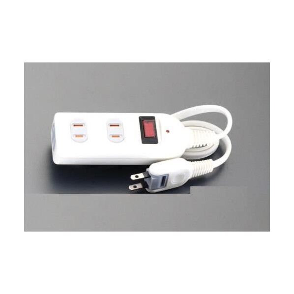 AC125V/15Ax 5m タップ(3口・集中スイッチ付/白)
