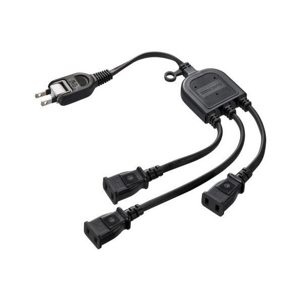 エスコ(esco) AC125V/15Ax0.5m 分配コード(3口) EA815GA-87 1個