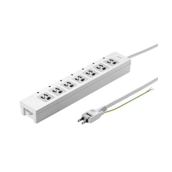 AC125V/15Ax2m タップ(7口/一括スイッチ/雷サージ付 EA815GM-212 1個