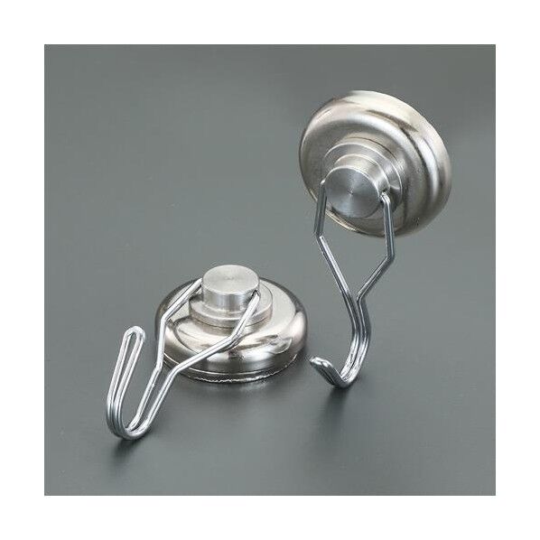 φ32mm/30kg マグネットフック(スイベル式/シルバー/2個) EA781ET-70 1組