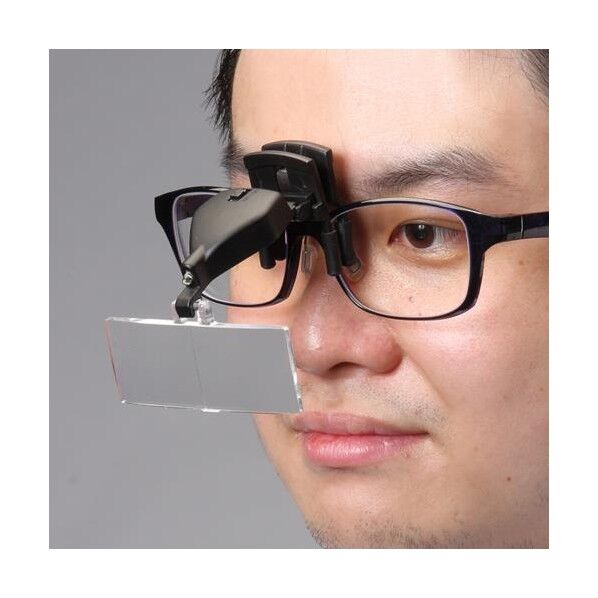 ×1.5/2.5/3.5 メガネ取付型ルーペ(LEDライト付)