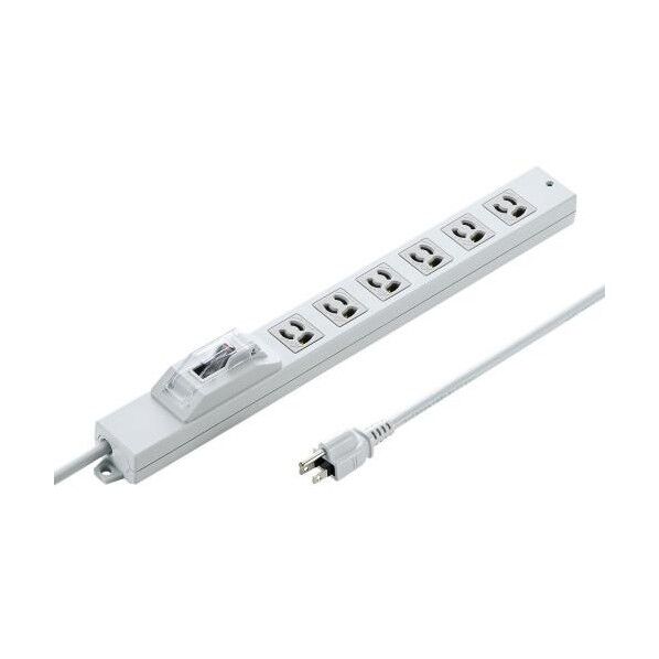 AC125V/15Ax1m タッフﾟ(6口/3P/安全フﾞレーカー)