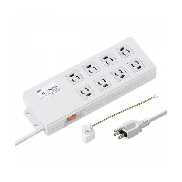 2m/8口3P タップ(雷ガード/一括スイッチ/BOX型)