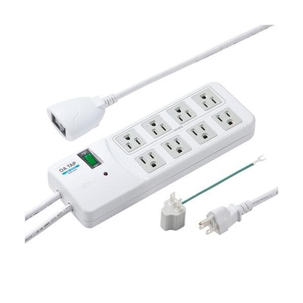 2.5m タッフﾟ(8口/4口連動手元スイッチ/雷カﾞートﾞ)