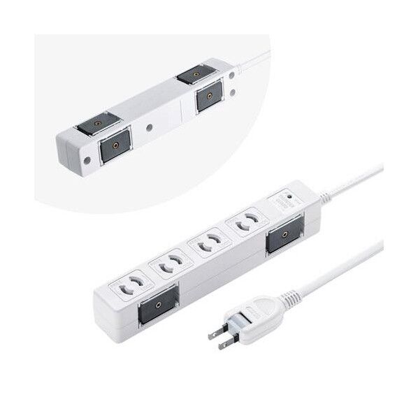 5m タップ(4口/2P/マクﾞネット付/雷カﾞートﾞ)