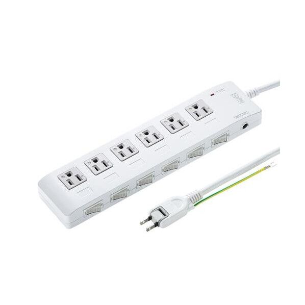 125V/15Ax2m 省エネタップ(6口/3P)