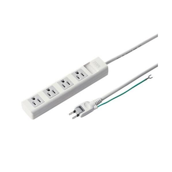 AC125V/15Ax 5m タップ(4口/3P/スイングプラグ)