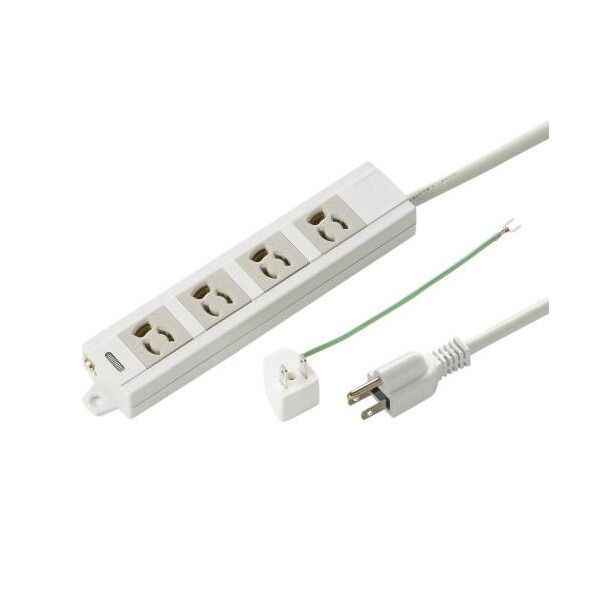 AC125V/15Ax 1m タッフﾟ(4口/3P/変換アタﾞフﾟタ付)