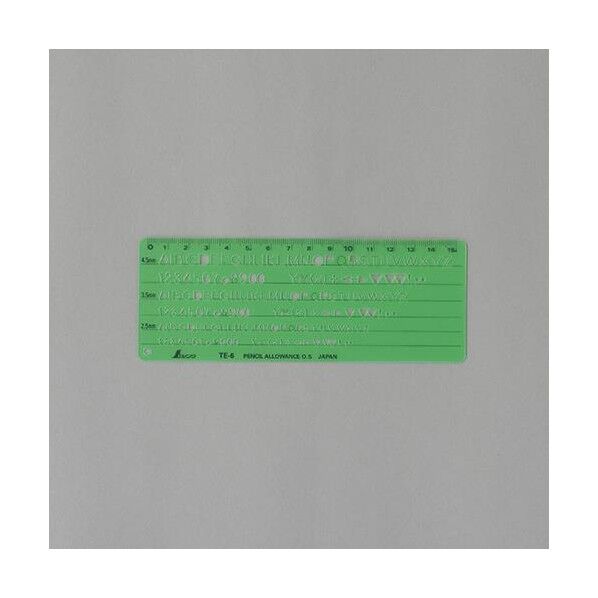 2.5/3.5/4.5mm 英数字・記号定規 EA736MB-16 1個