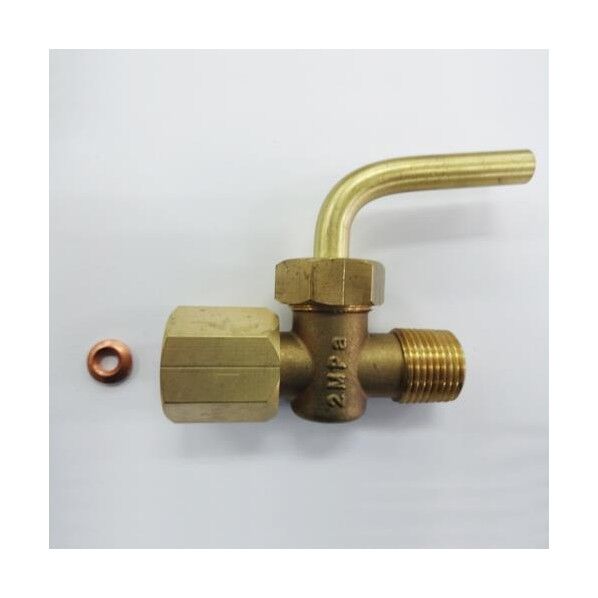 G 3/8インチxR 3/8インチ ゲージコック(黄銅)